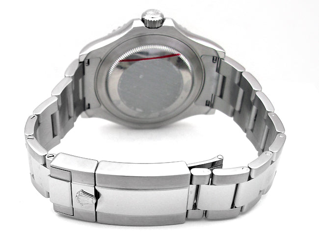 40mm Rolex Stainless Steel Yachtmaster Watch. Blue Dial. Platinum Bezel 116622.