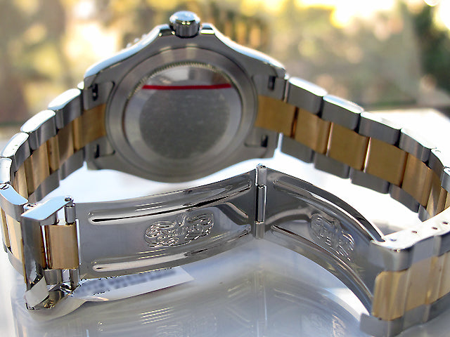 40mm Rolex Two-Tone Yachtmaster Blue Dial 16623