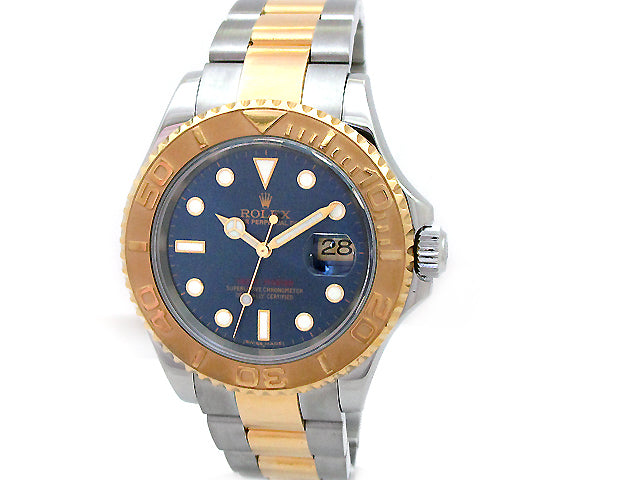 40mm Rolex Two-Tone Yachtmaster Blue Dial 16623