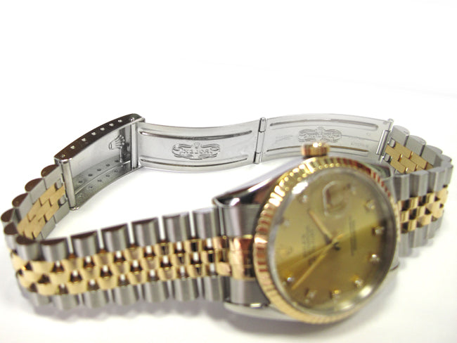 36mm Rolex Two-Tone Datejust  Diamond Dia 16233.