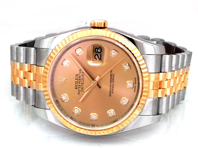 36mm Rolex Two-Tone Datejust Diamond Dial 116233.