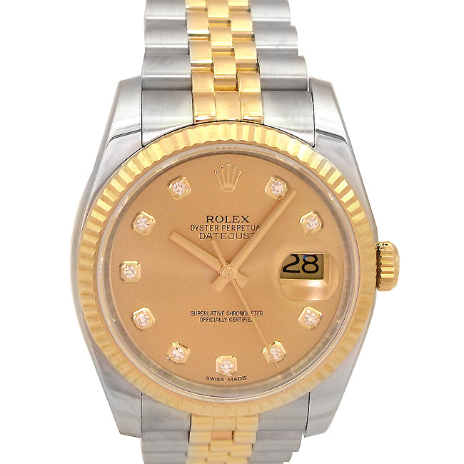 36mm Rolex Two-Tone Datejust Diamond Dial 116233.
