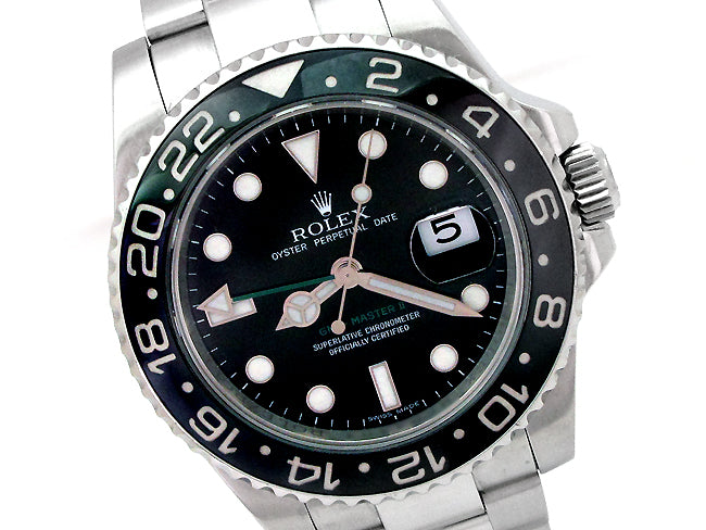 40mm Rolex Stainless GMT-Master II Ceramic 116710LN.