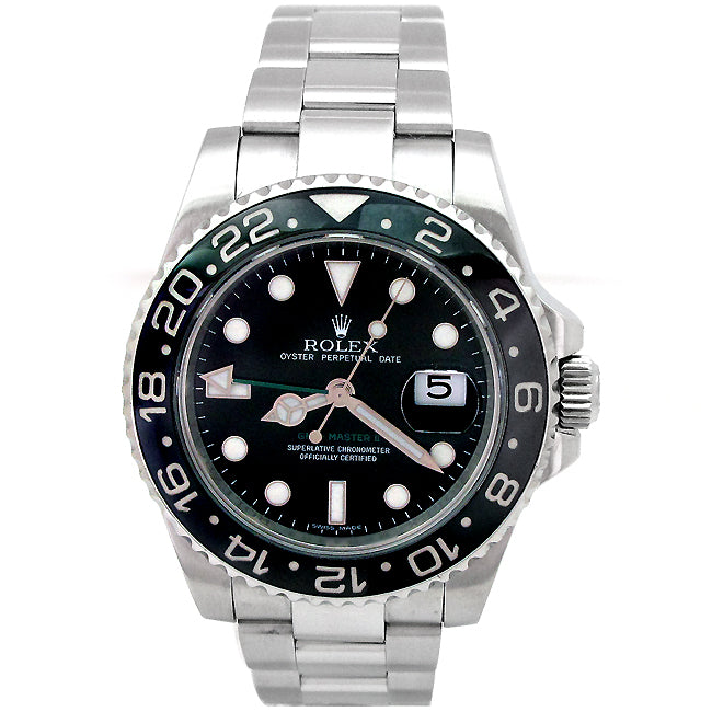 40mm Rolex Stainless GMT-Master II Ceramic 116710LN.