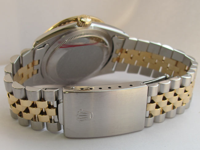 36mm Rolex Two-tone Datejust Champ Diamond Dial 16233.