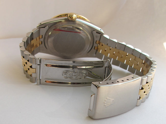 36mm Rolex Two-tone Datejust Champ Diamond Dial 16233.