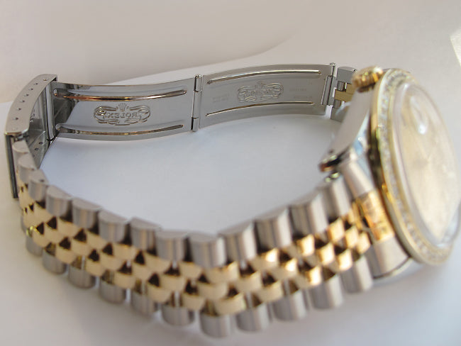 36mm Rolex Two-tone Datejust Champ Diamond Dial 16233.