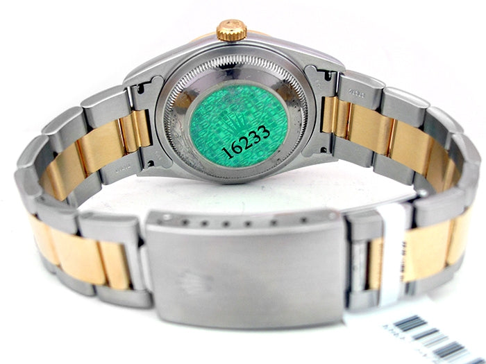 36mm Rolex Two-Tone Datejust with Diamond Dial 16233.