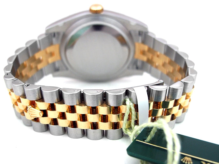 36mm Rolex 18k Gold & Stainless Steel Oyster Perpetual Datejust Watch 116233