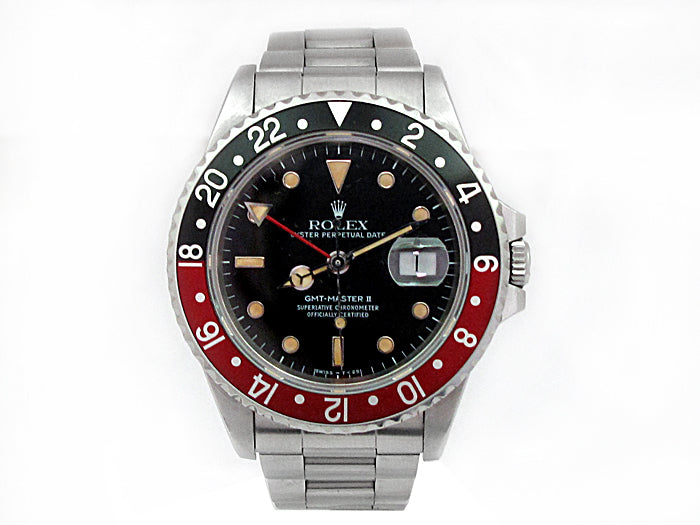 40mm Rolex Stainless Steel GMT-Master II Watch 16760.