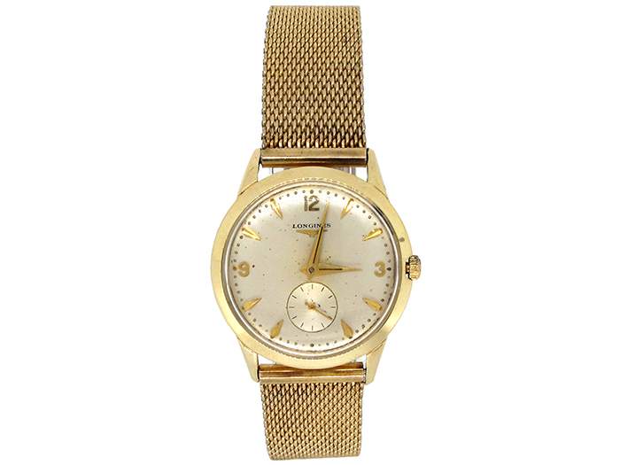 green emerald velvet dress Longines dress watch (1980s) ultra-thin gold-plated Gold Dial main image 1