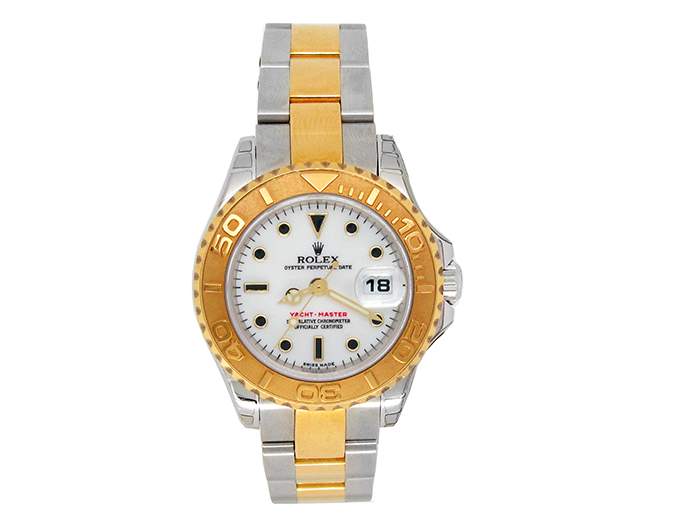 Rolex 18k Yellow Gold and Stainless Steel Yachtmaster Watch 34615