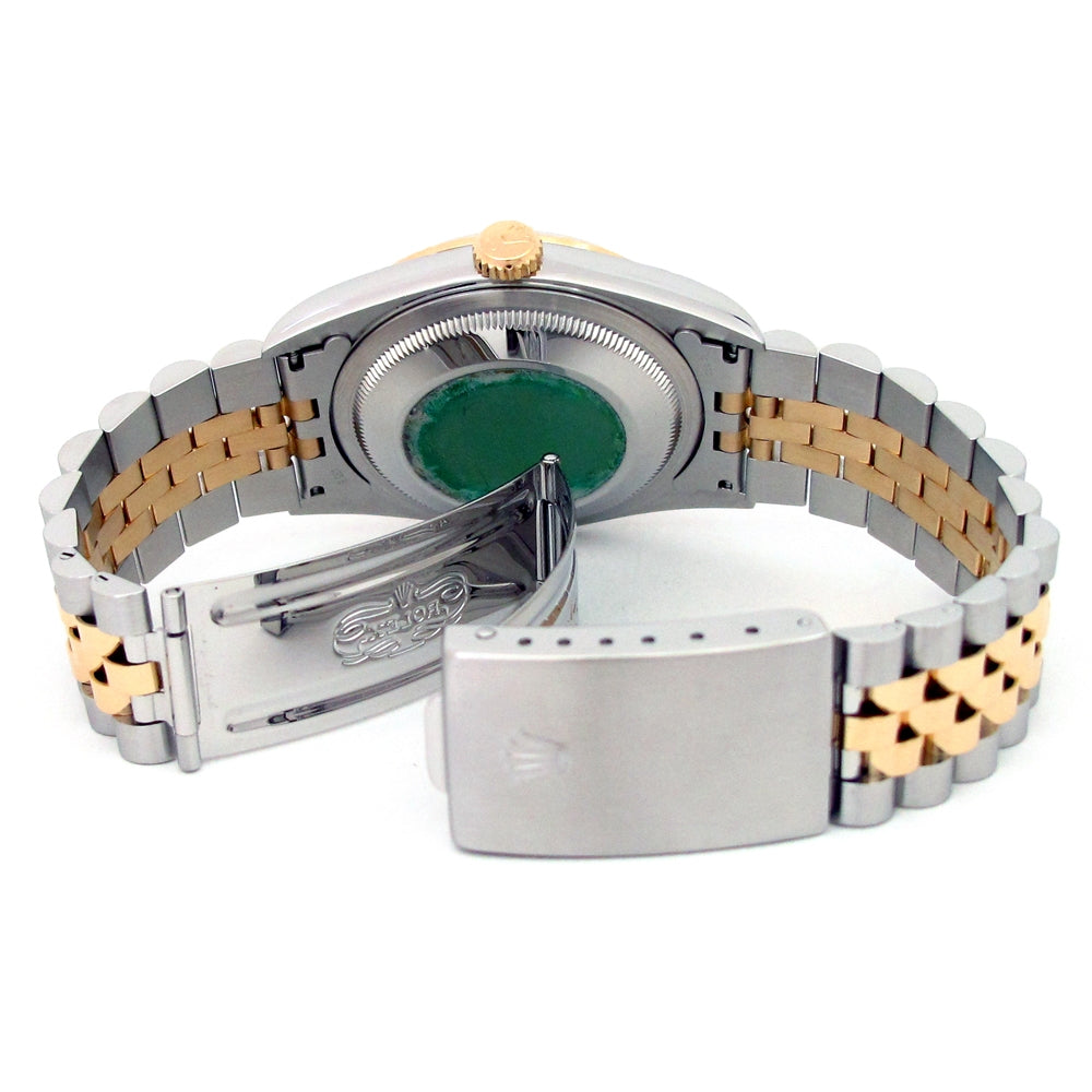 36mm Rolex 18k Yellow Gold and Stainless Steel Oyster Perpetual Datejust Watch