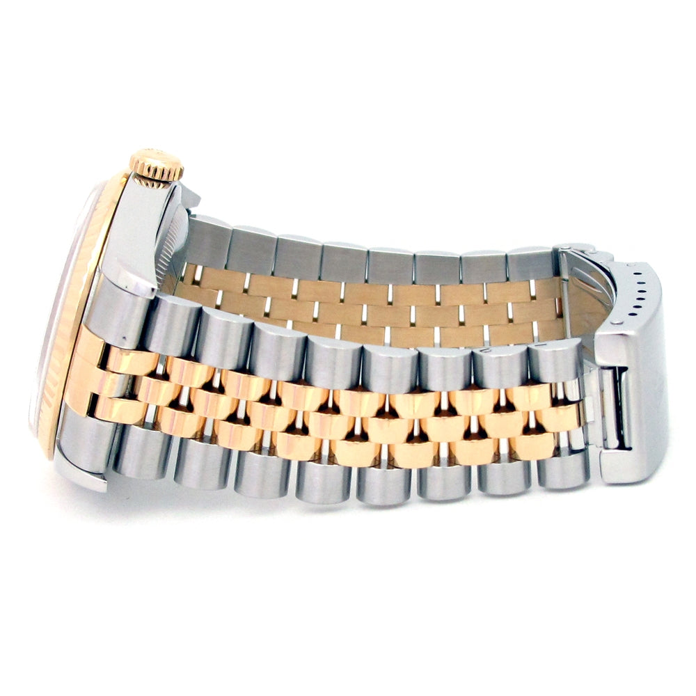 36mm Rolex 18k Yellow Gold and Stainless Steel Oyster Perpetual Datejust Watch