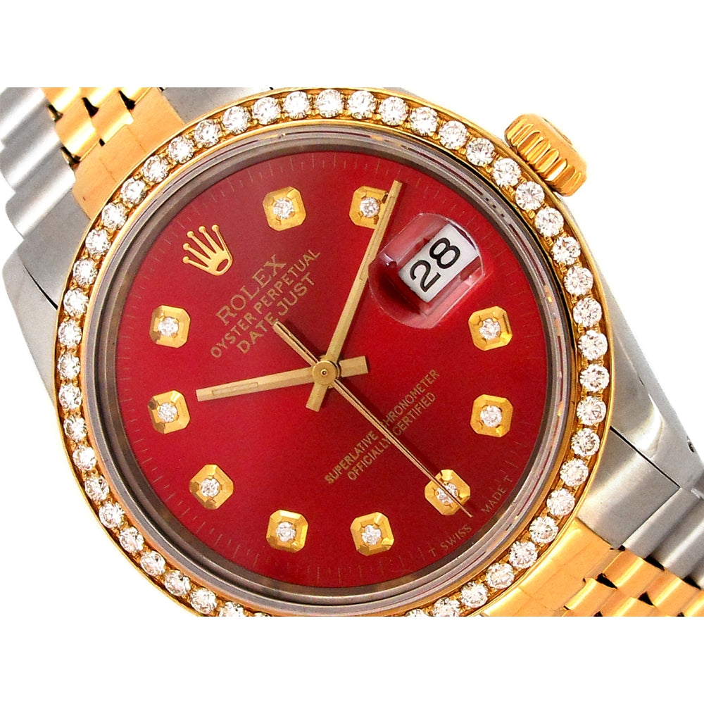 36mm Rolex 18k Yellow Gold and Stainless Steel Oyster Perpetual Datejust Watch