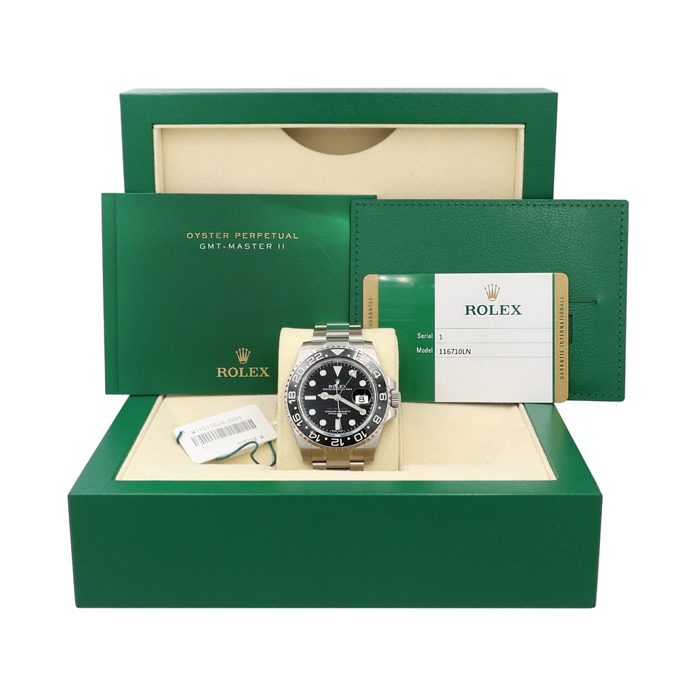40mm Rolex Stainless Steel Oyster Perpetual GMT-Master II Watch