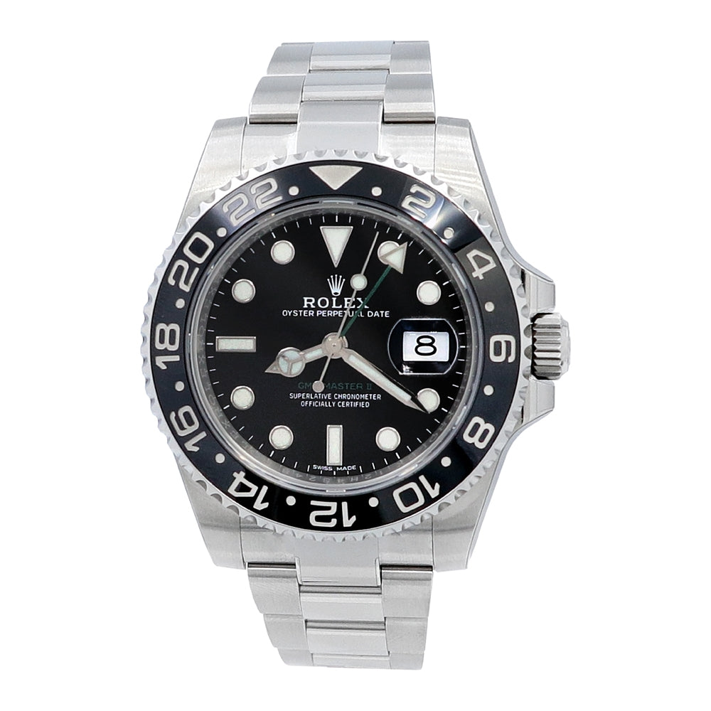 40mm Rolex Stainless Steel Oyster Perpetual GMT-Master II Watch