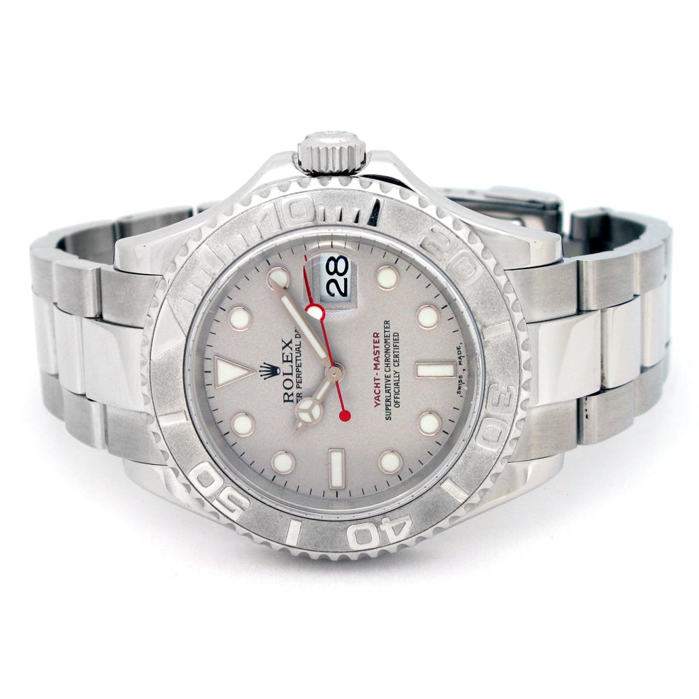 40mm Rolex Stainless Steel Oyster Perpetual Yachtmaster Watch