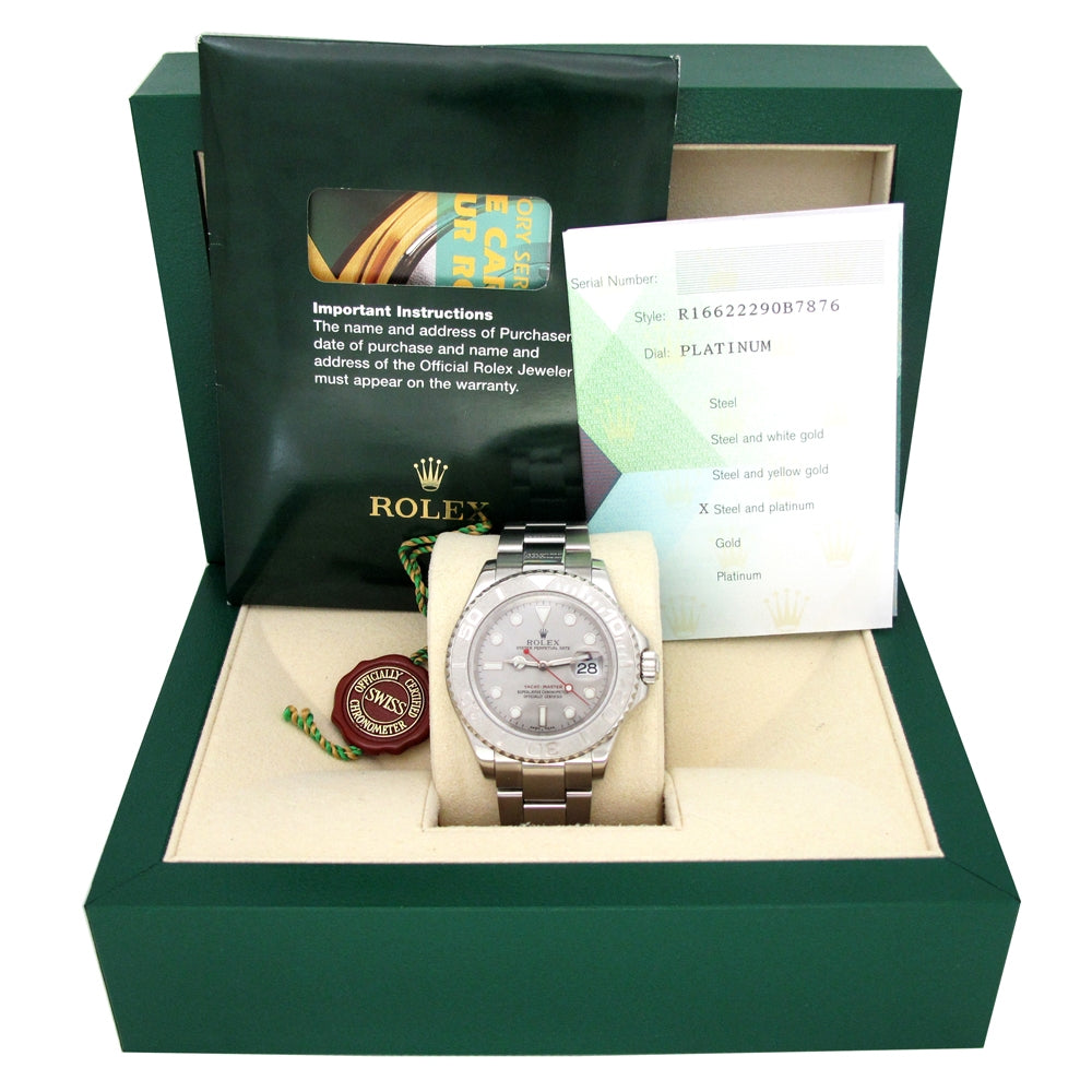 40mm Rolex Stainless Steel Oyster Perpetual Yachtmaster Watch