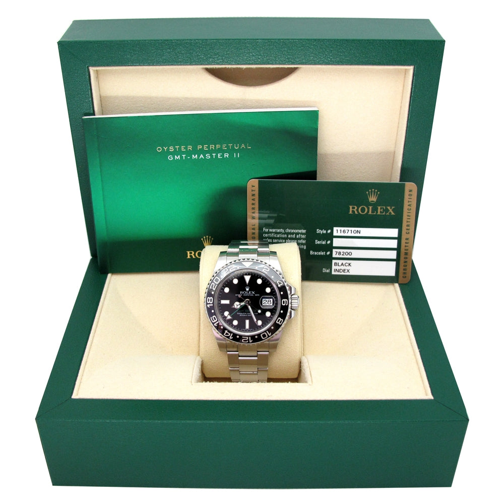 40mm Rolex Stainless Steel Oyster Perpetual GMT-Master II Watch
