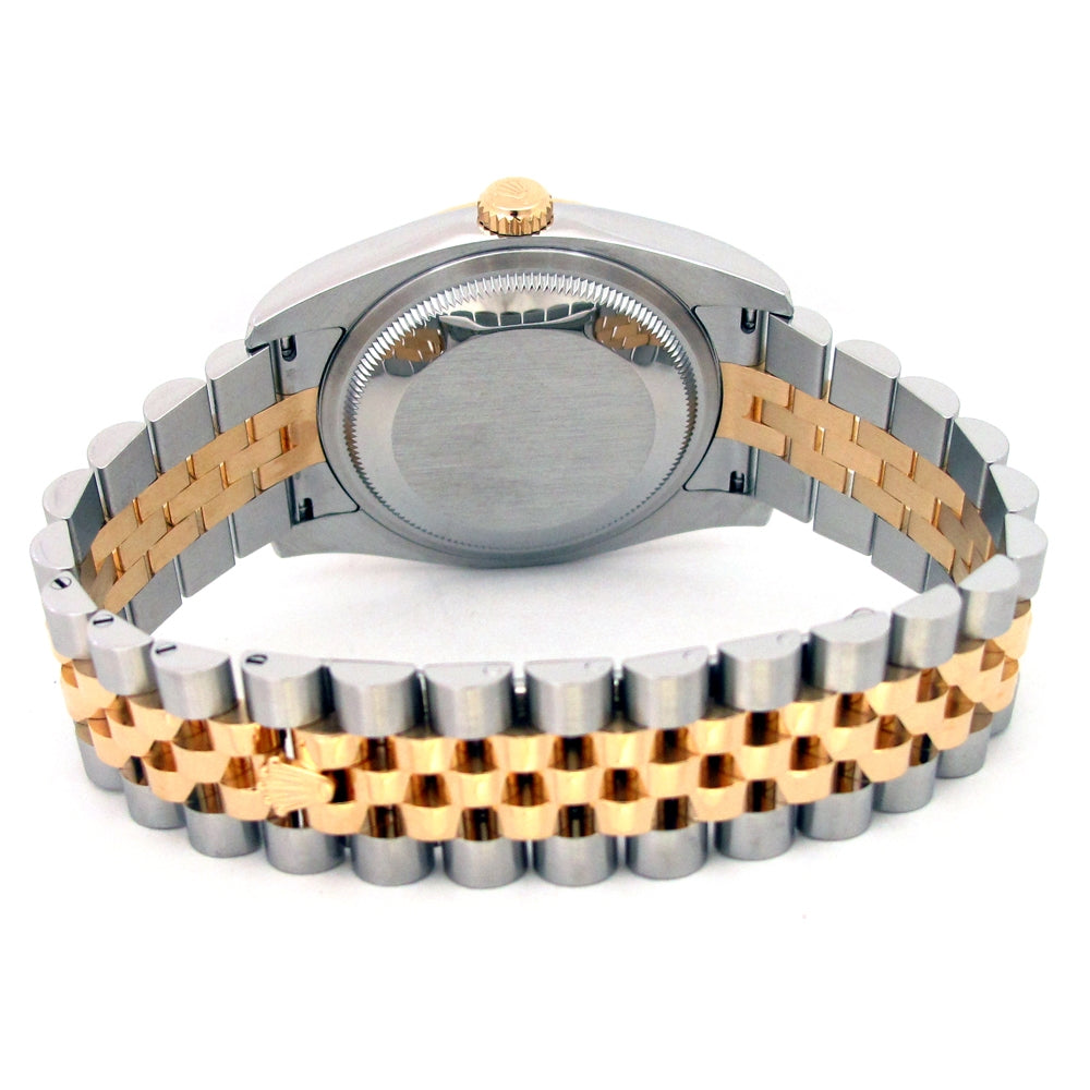 36mm Rolex 18k Yellow Gold and Stainless Steel Oyster Perpetual Datejust Watch