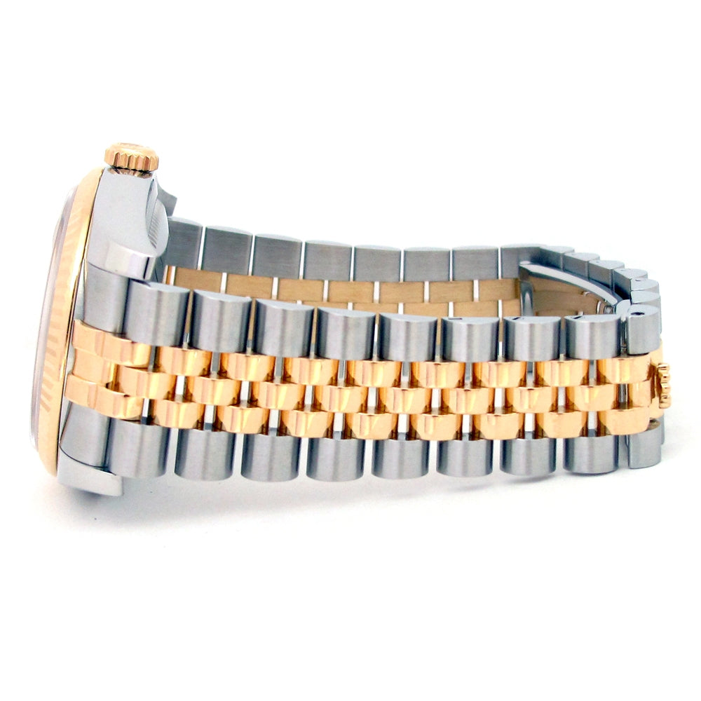 36mm Rolex 18k Yellow Gold and Stainless Steel Oyster Perpetual Datejust Watch