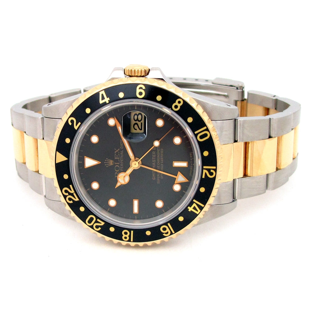 40mm Rolex 18k Yellow Gold and Stainless Steel Oyster Perpetual GMT-Master II Watch