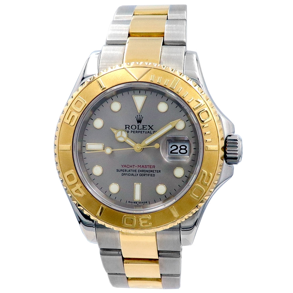 40mm Rolex Oyster Perpetual 18K Yellow Gold & Stainless Steel Yacht-Master Watch