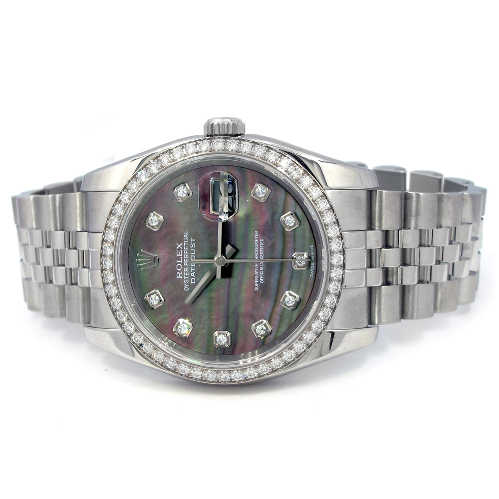36mm Rolex Stainless Steel Oyster Perpetual Datejust Watch