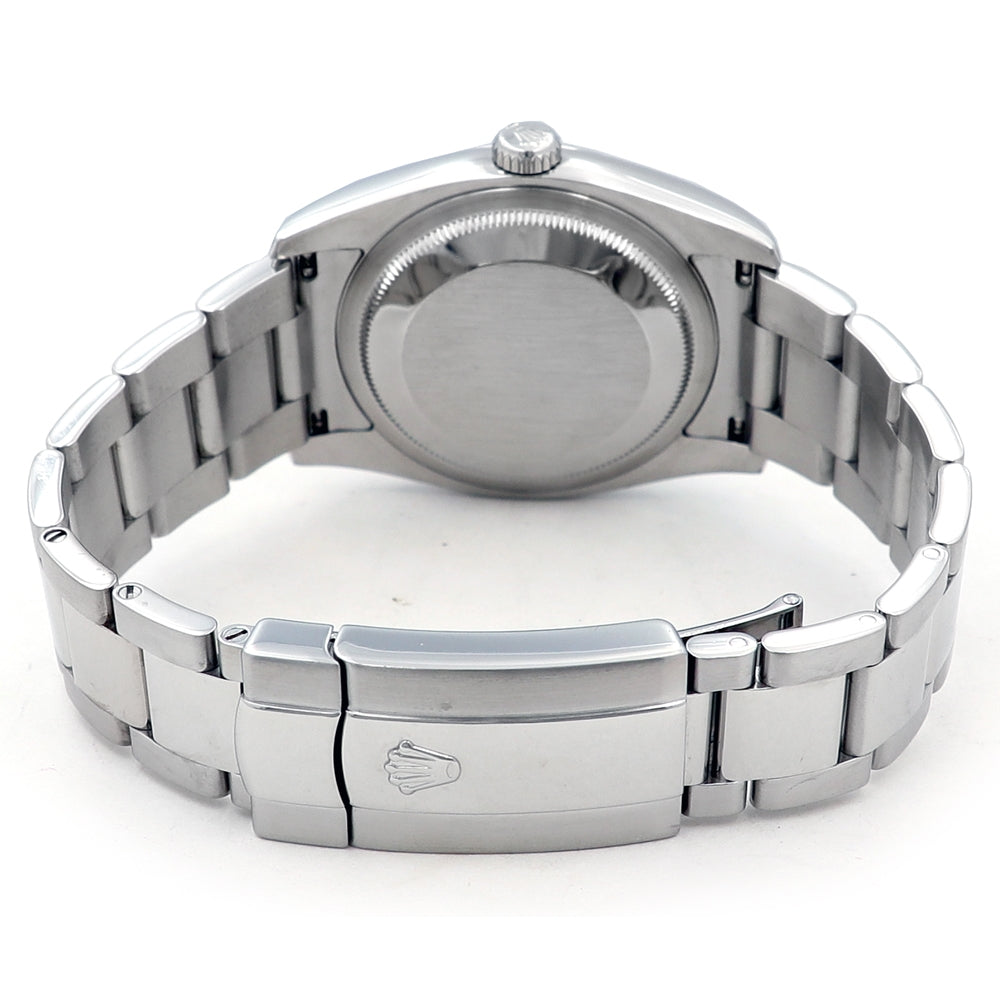 36mm Rolex Stainless Steel Datejust Blue Roman Numeral Dial