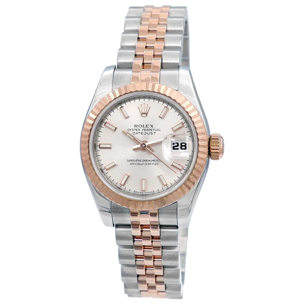 1984 26mm Rolex Ladies Datejust OysterPerpetual Rose Gold 179175 Rolex Datejust Rose Gold Ladies Automatic Watches main image 3