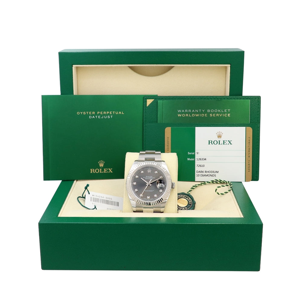 Rolex Stainless Steel Oyster Perpetual Datejust 41 Watch