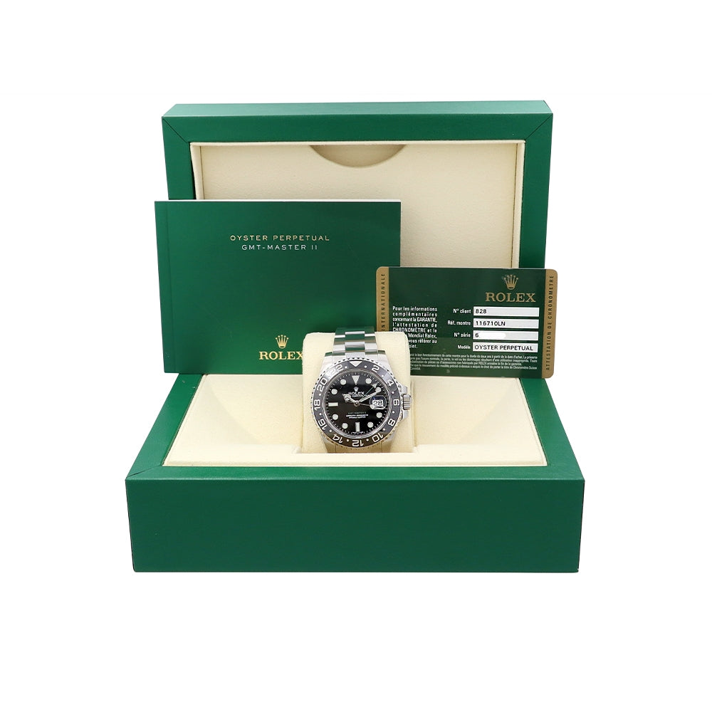 40mm Rolex Stainless Steel GMT-Master II Watch