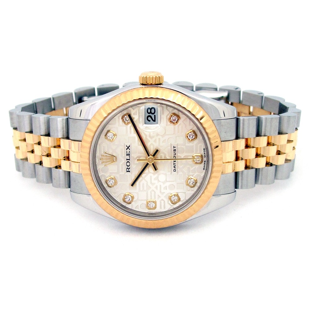 Mm Rolex K Yellow Gold And Stainless Steel Oyster Perpetual