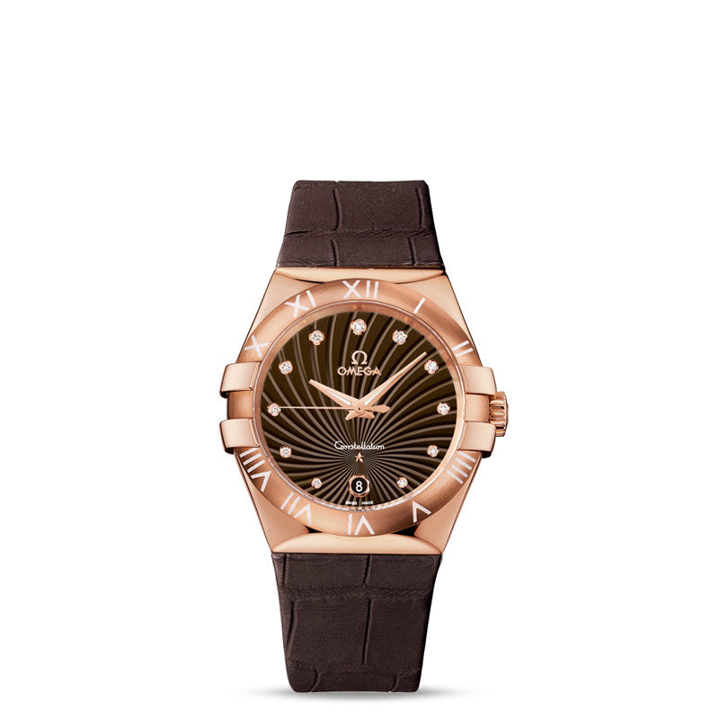 Quartz 35 mm
	
		
	
	
	
		Red gold on leather strap