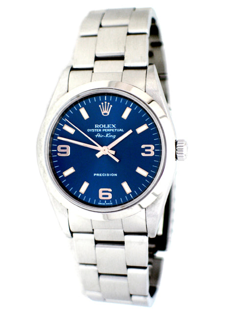34mm Rolex Airking Blue Dial 14000