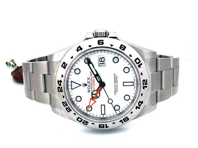 42mm Rolex Stainless Explorer II White 216570