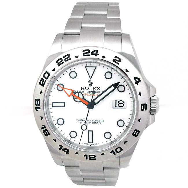 42mm Rolex Stainless Explorer II White 216570