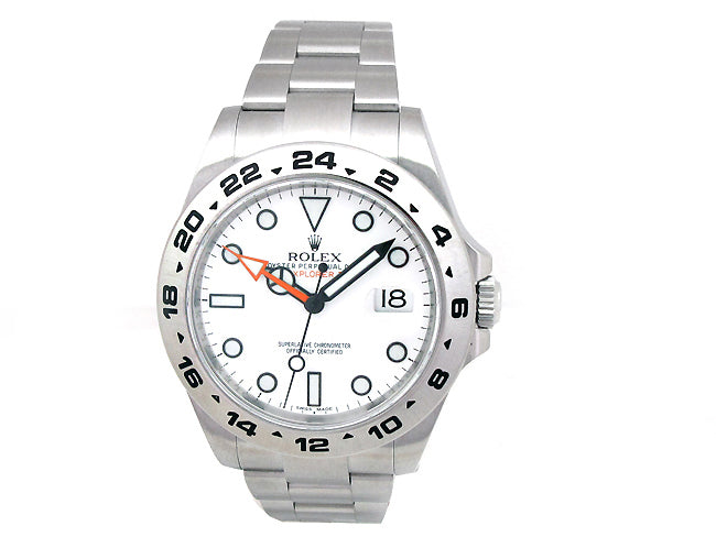 42mm Rolex Stainless Explorer II White 216570