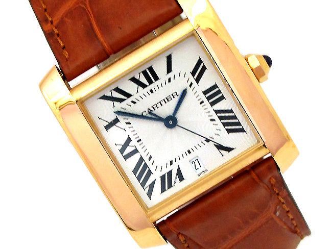 Unisex Cartier 18K Yellow Gold Tank Francaise Watch