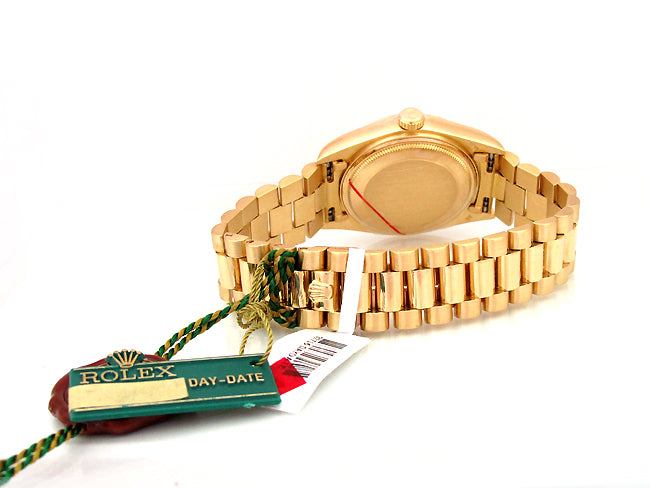 36mm Rolex 18K Gold Daydate with Diamond Dial 18038