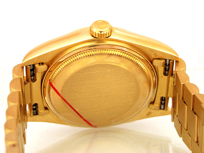 36mm Rolex 18K Gold Daydate with Diamond Dial 18038