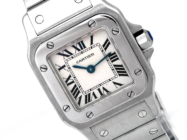 Small Cartier Stainless Steel Santos Galbee