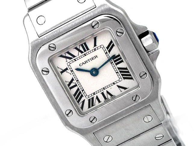 Small Cartier Stainless Steel Santos Galbee