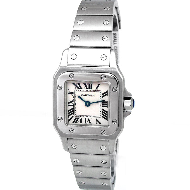 Small Cartier Stainless Steel Santos Galbee