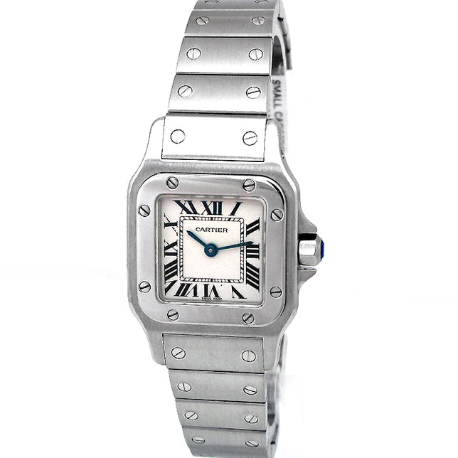 Small Cartier Stainless Steel Santos Galbee