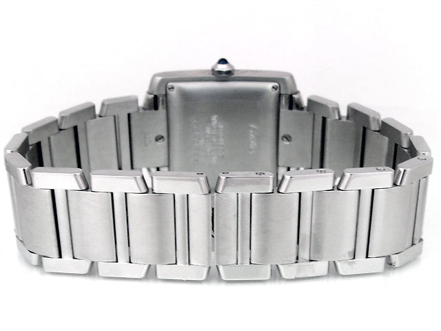 Large Cartier Stainless Steel Tank Francaise W51002Q3.
