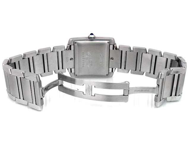 Large Cartier Stainless Steel Tank Francaise W51002Q3.