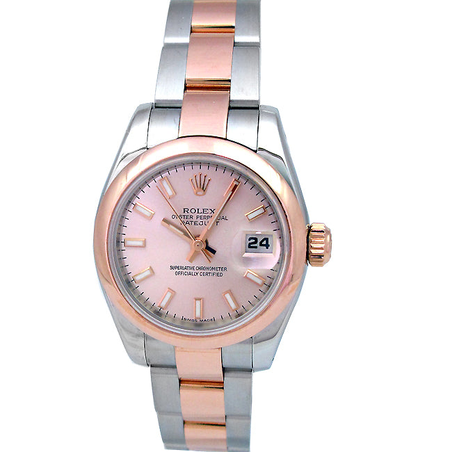 26mm  Rolex Rose Gold & Stainless Steel  Datejust 179161.