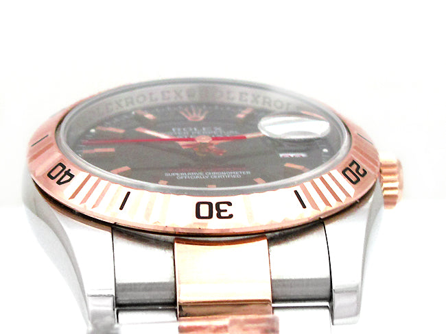 36mm Rolex Rose Gold Two Tone Datejust Turnograph 116261